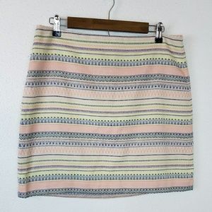 Ann Taylor Multicolor Geometric Mini skirt Sz.12
